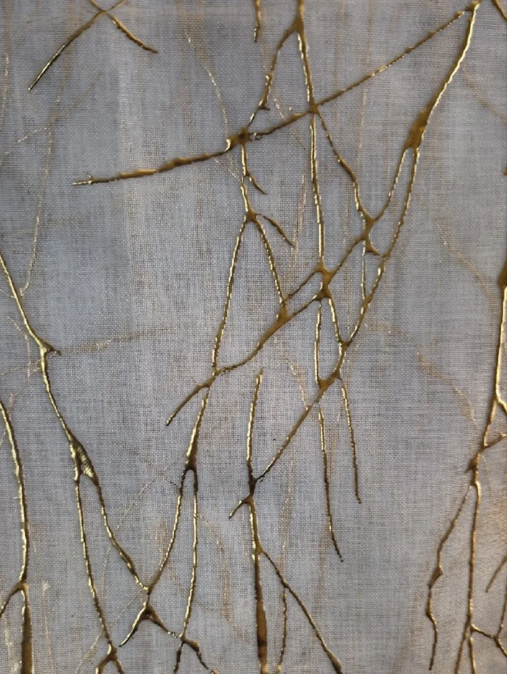 Gold Accent White Grommet Window Panels 4 Panels